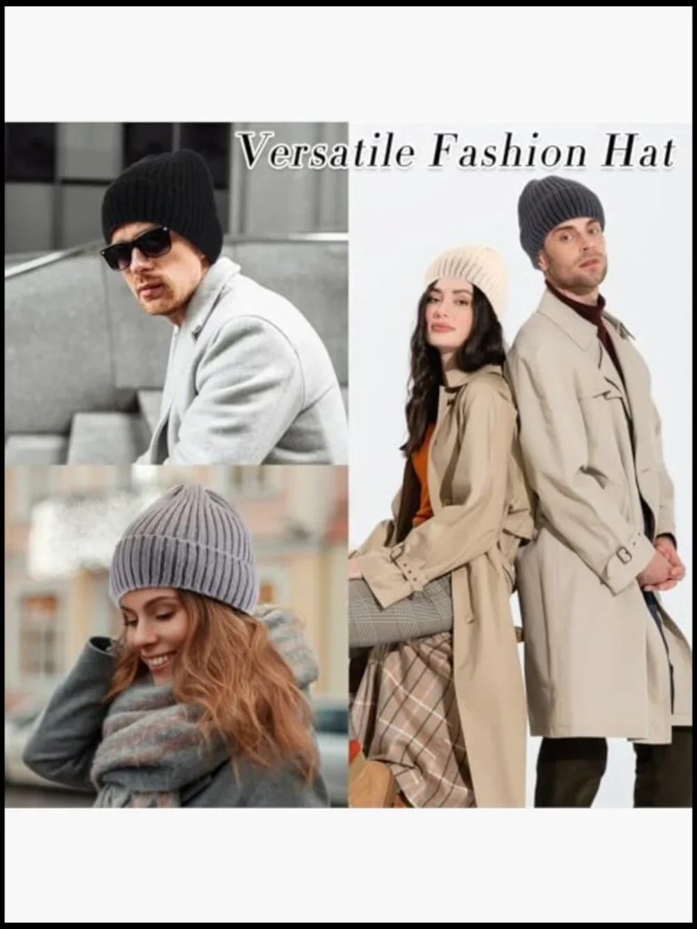 Fleece Lined Beanie Hat & Touchscreen Gloves Set - 12 Pcs